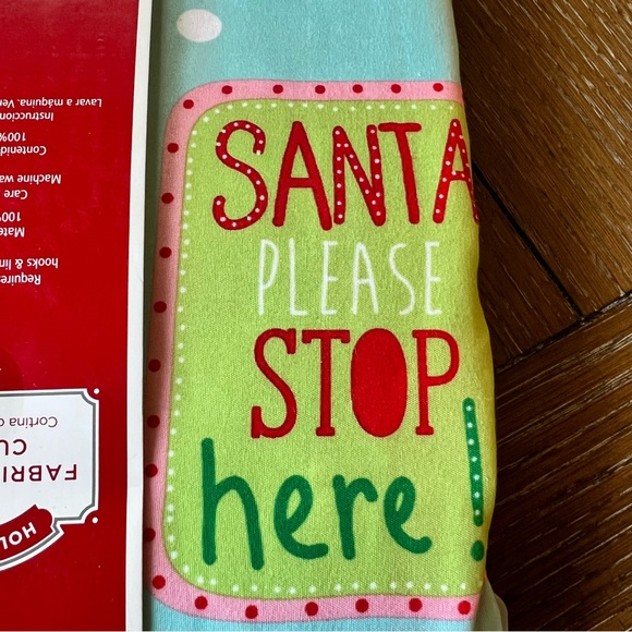 Holiday Time Green Typography Polyester Shower Curtain, 72 in x 72 in - Picture 6 of 6